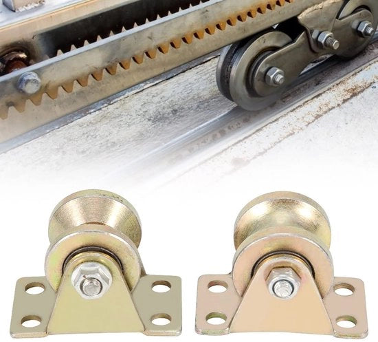 Rulli per porta scorrevole a forma di U - Ruota in acciaio - Diametro 32 mm - Larghezza 25 mm - Quantità 2 pezzi - Campo di temperatura -40 °C a 100 °C - Ruota scorrevole