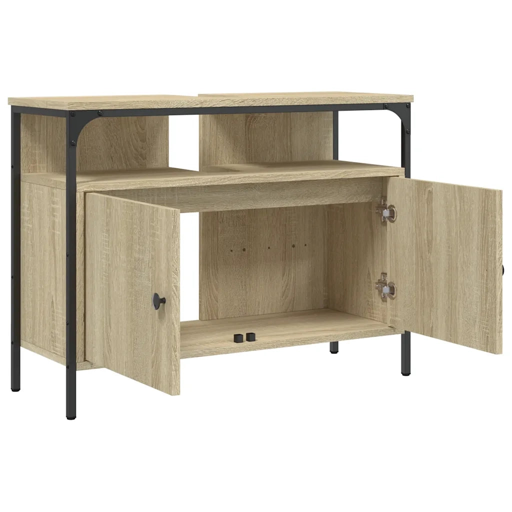 Mobile Lavabo Bagno Rovere Sonoma 80x30x60 cm Legno Multistrato 842442