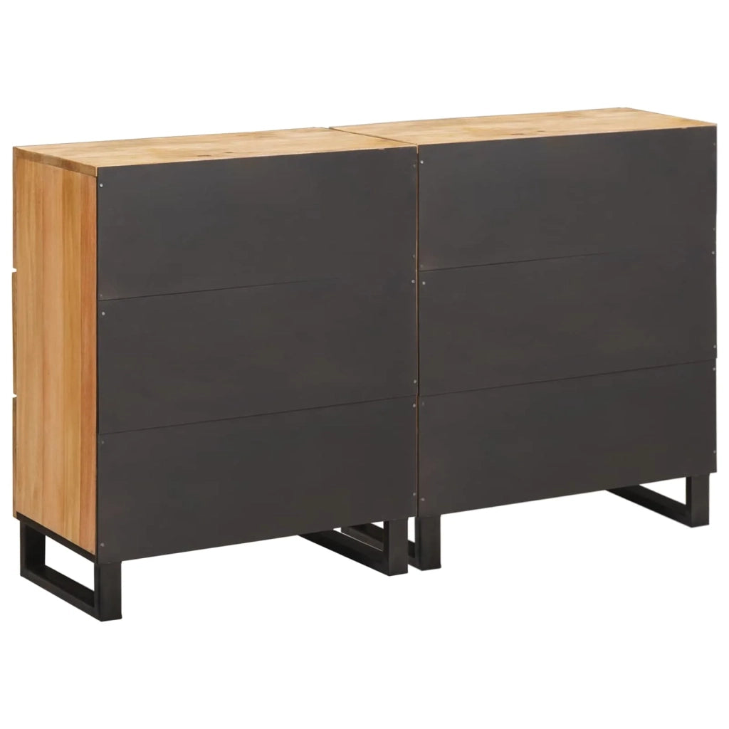 Credenza 2 pcs Marrone 60 x 33 x 75 cm Legno di mango massello