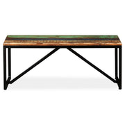 Panca in Legno Massello di Recupero 110x35x45 cm 244901