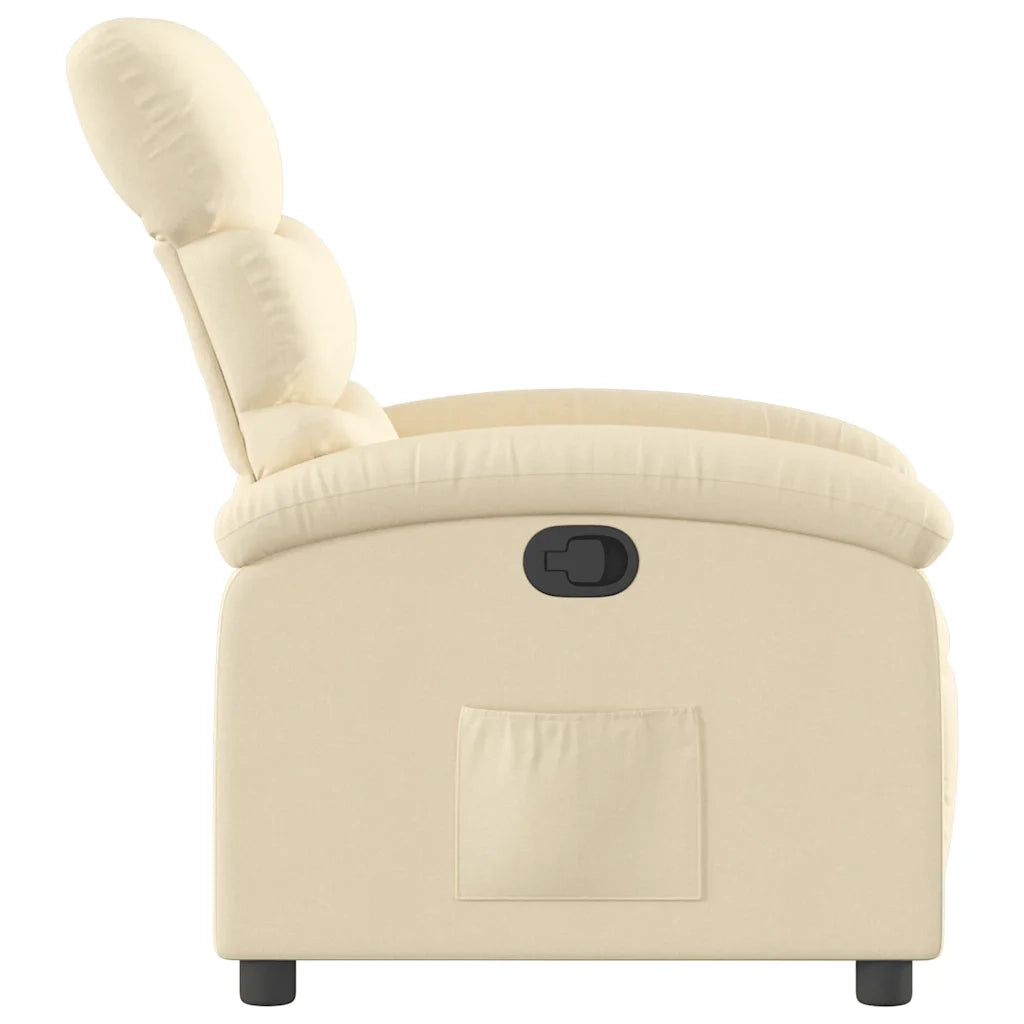 Divano Sedia-Poltrona Reclinabile in Tessuto Crema 841821