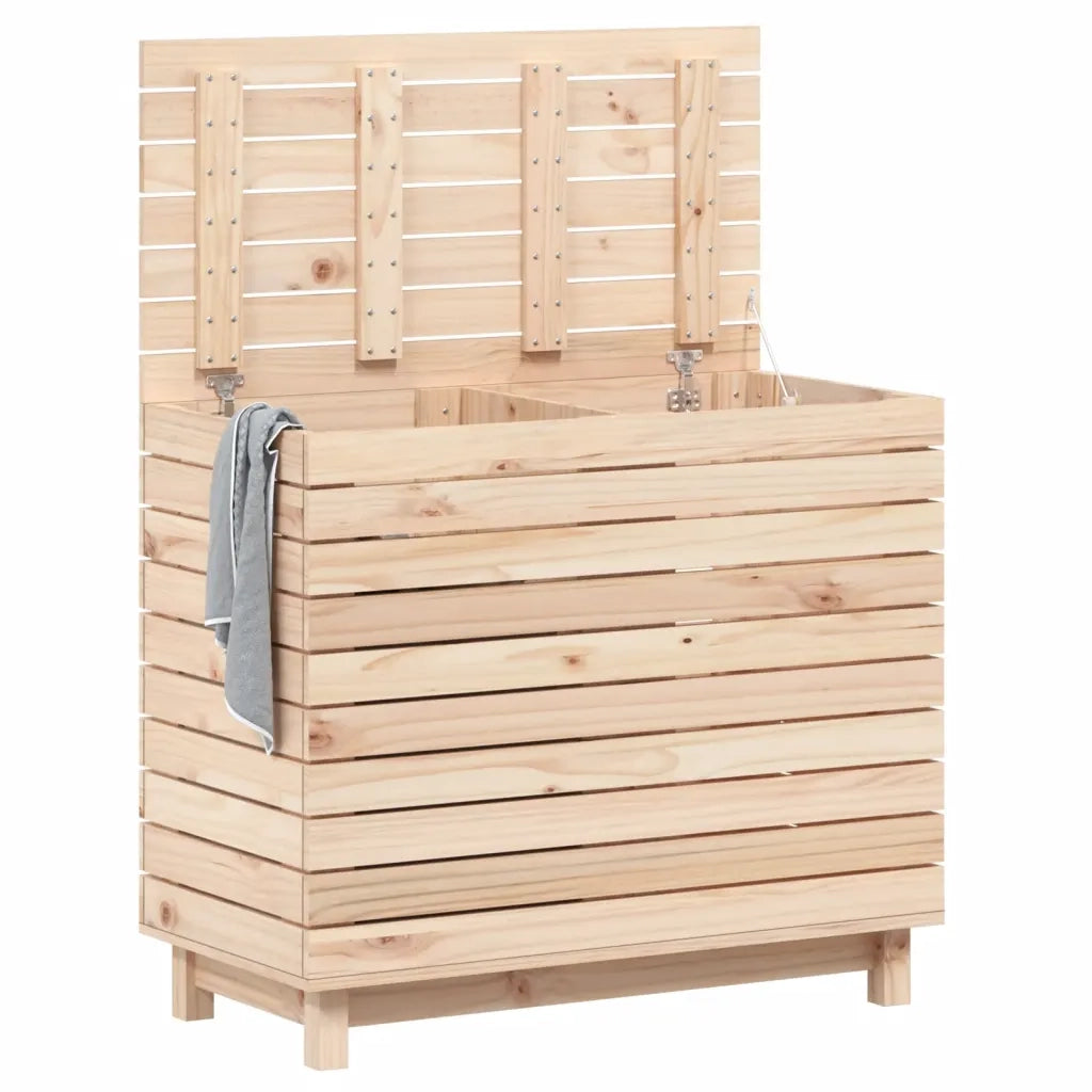 Cesto per Bucato 88,5x44x76 cm Legno Massello Pinocod mxl 131587