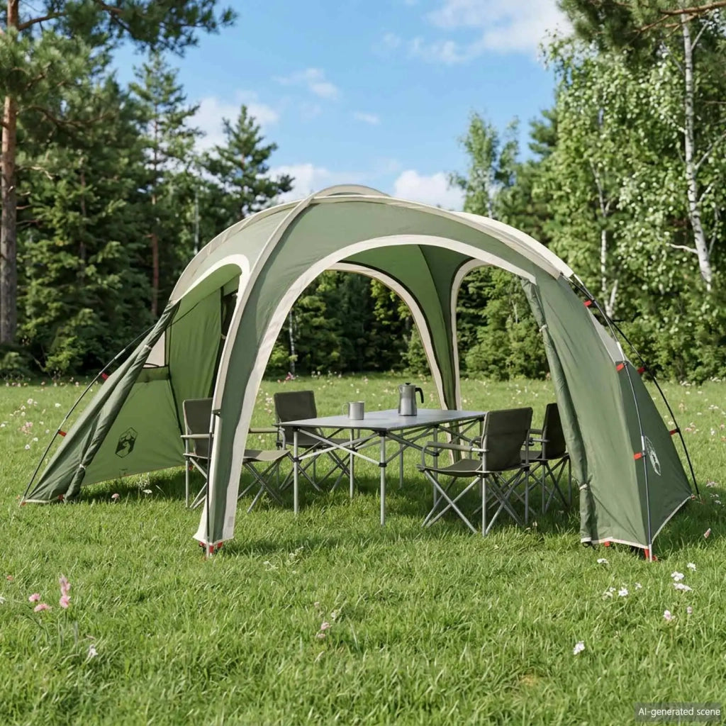 Tenda da trekking con telo impermeabile 3 persona Verde 42042218