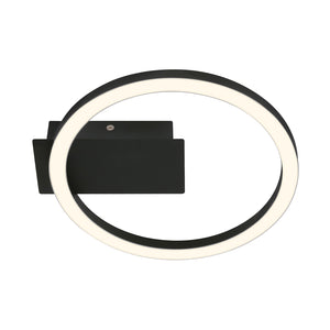 Applique Moderna Frame Plastica Nero Led Integrato 6W 3000K