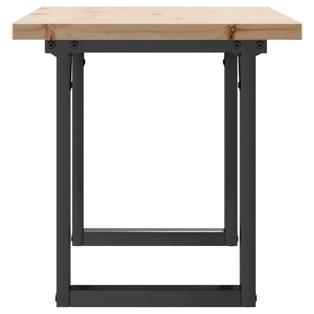 vidaXL Tavolino Salotto Telaio a O 90x40x45,5cm Legno Pino e Acciaio