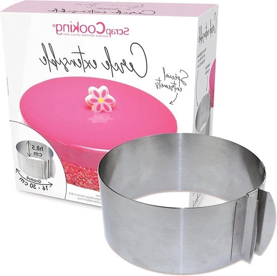 Scuocca per Cakes in Acciaio Inox con Anello Uittrekbaar - 16-30 Pollici - 85 cm di Altezza