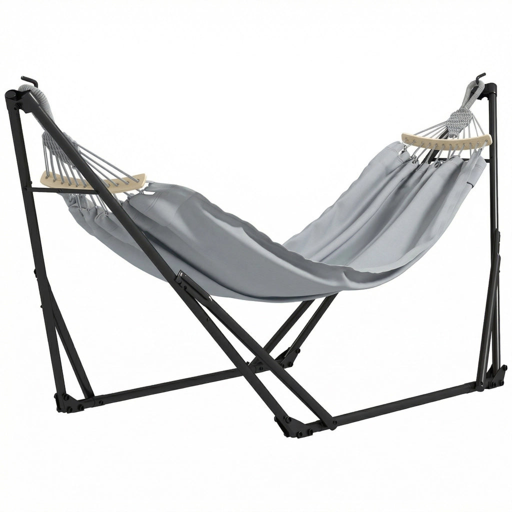 Supporto 2 in 1 per Amaca o Poltrona Sospesa Pieghevole ¨C Zephmum ¨C Grigio 268x89x100cm