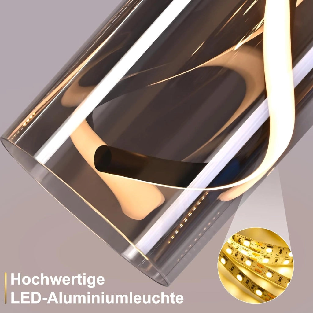 Lampada a sospensione ZMH LED nera 8w 3000k altezza regolabile per soggiorno cucina