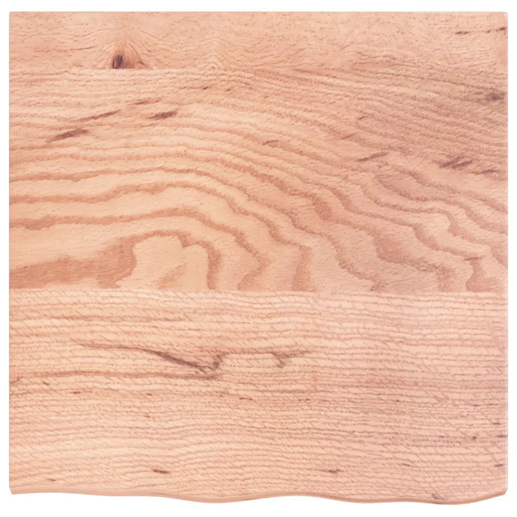 Piano Tavolo Marrone Chiaro 60x60x2cm Rovere Massello Trattatocod mxl 120741