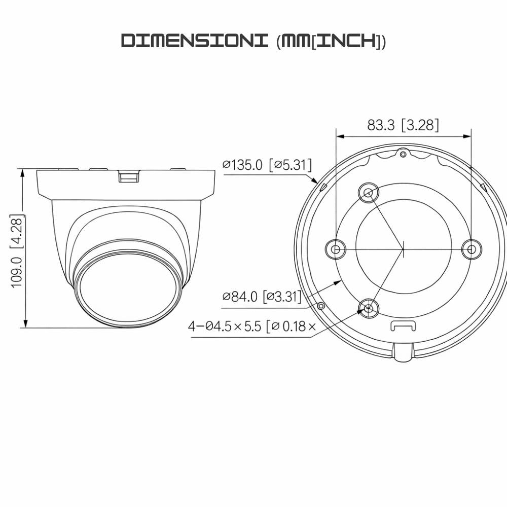 Dahua hac-hdw1500tmq-z-a telecamera hdcvi eyeball 5 mp ir smart
