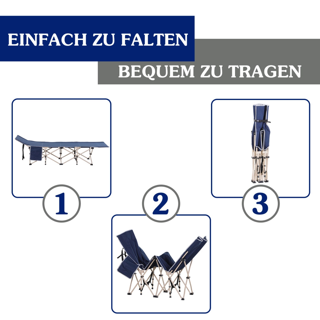 Letto da campeggio pieghevole ¨C Zephmum ¨C Blu 190x68x52 cm