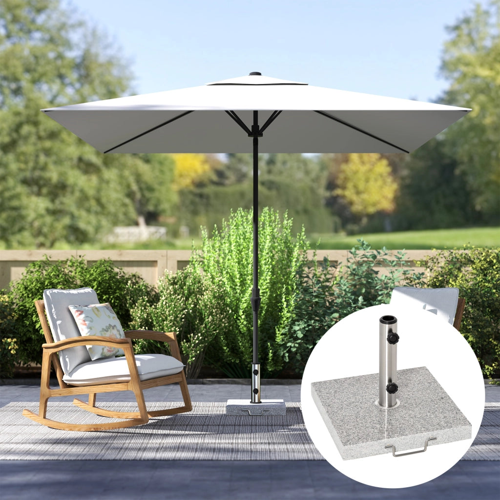 Piedistallo Parasol in Granito ¨C Zephmum ¨C Grigio 40x40x36 cm