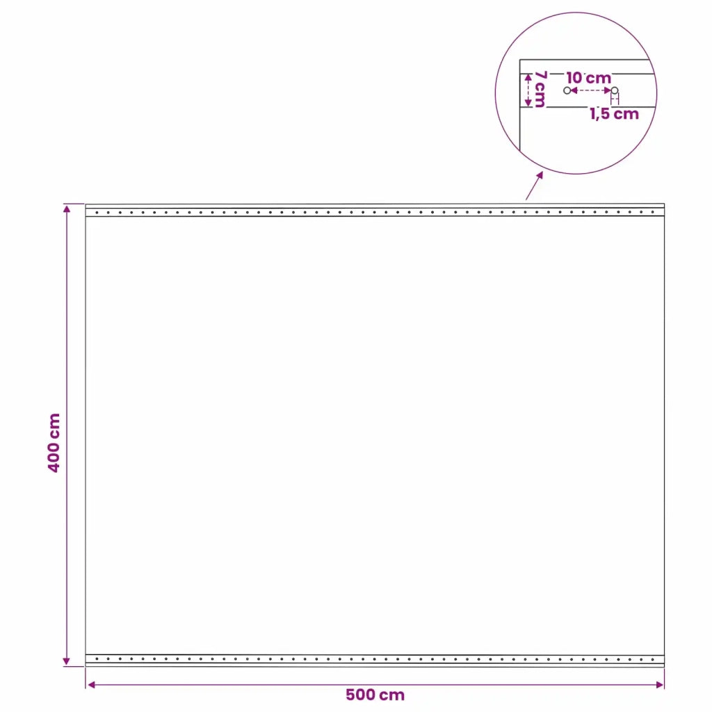 Telo con Occhielli Verde 4 x 5 m 260 gsm PE 42039281