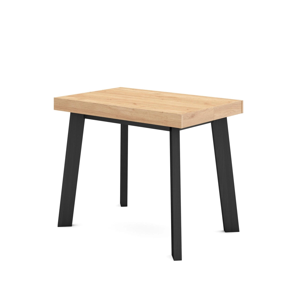 Consolle allungabile, 262x90x73cm, Per 12 persone, Gambe in legno, colore Rovere RF3020