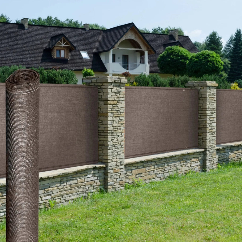 IDMarket - Rete ombreggiante 1,8x10m, telo rotolo per recinzione giardino 220g/m², talpa