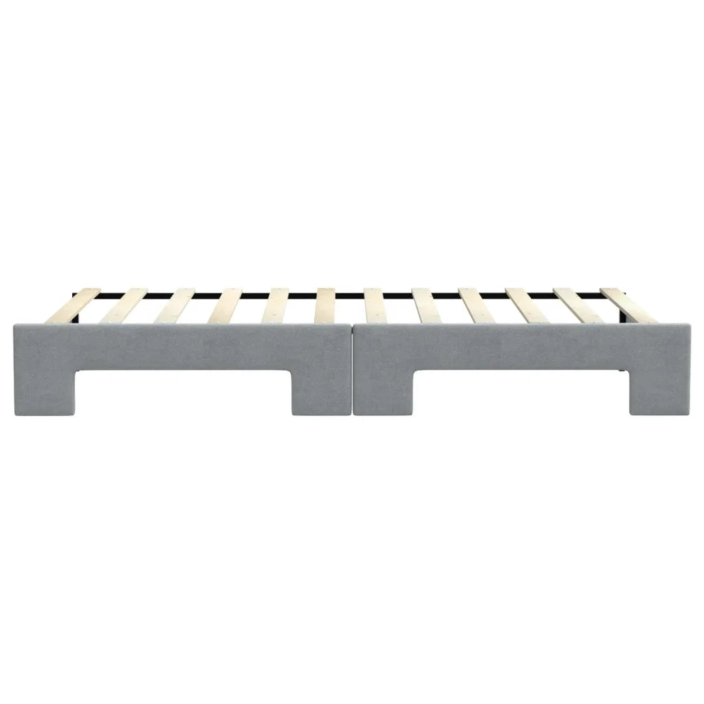 Divano Letto con Letto Estraibile Grigio Chiaro 90x200 Tessuto 3196578