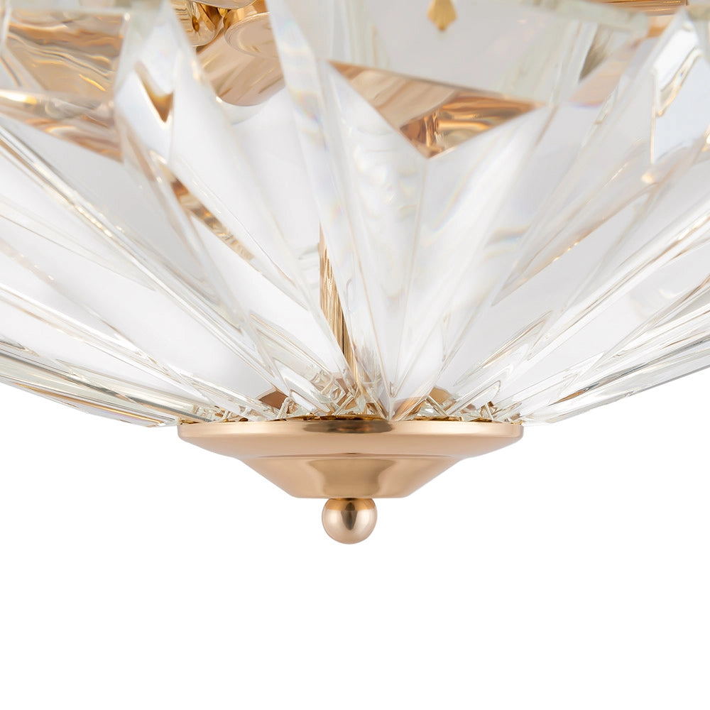 Maytoni Plafoniera contemporanea Facet 6 luci E14 oro metallo vetro