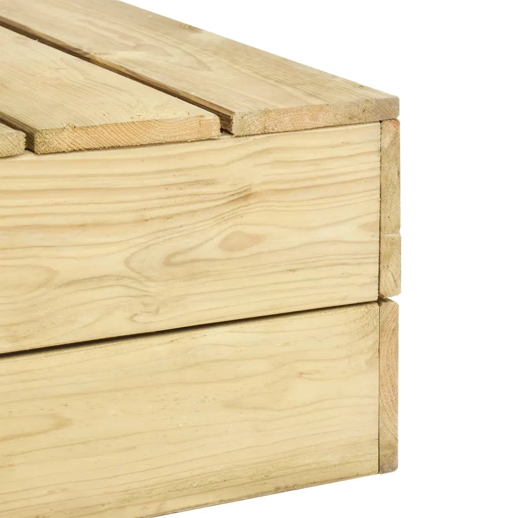Tavolo da Giardino 75x75x31 cm in Legno di Pino Impregnato 49039