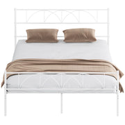 Letto Contenitore 160x200 cm ¨C Xylo ¨C Struttura in Metallo con Testiera e Rete a Doghe Nero