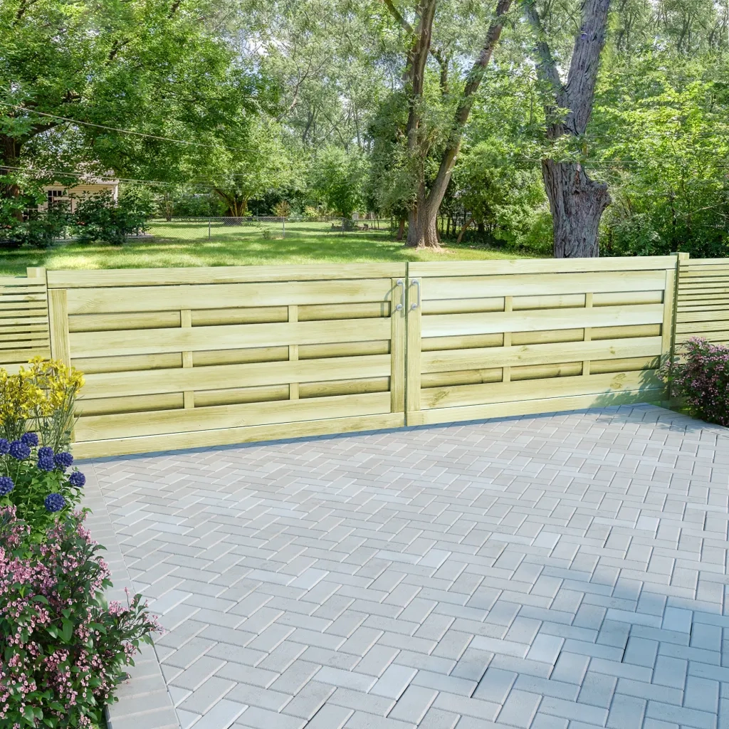 Cancelli da Giardino 2 pz in Legno Impregnato 150x75 cm Verde cod mxl 40247