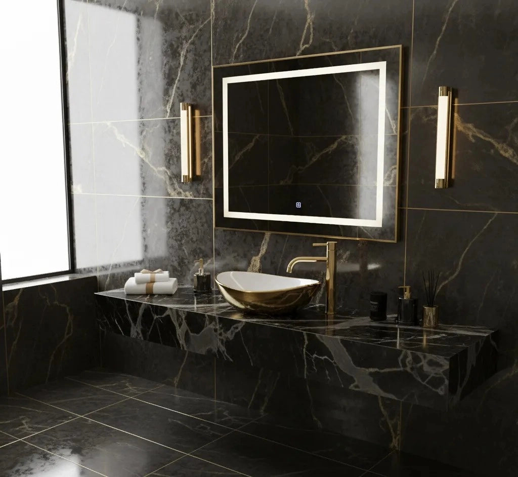 Lavabo Da Appoggio Basaro Sofia Gold / White