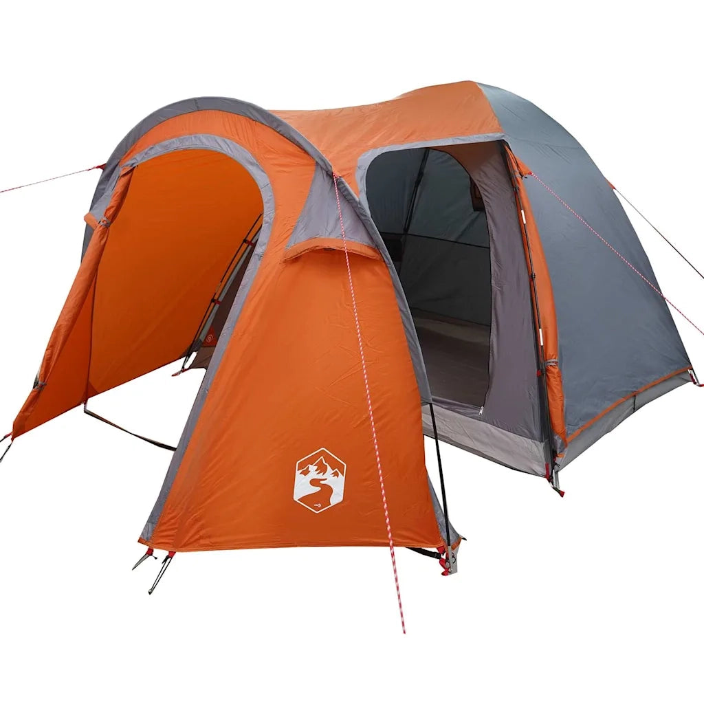 vidaXL Tenda a Cupola con tetto con archiviazione Grigio e arancione
