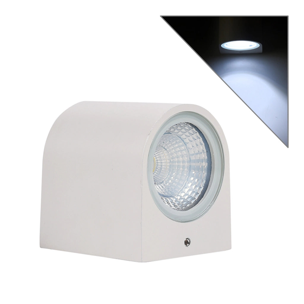 APPLIQUE LED 3W PER INTERNI CON MONO-EMISSIONE LUMINOSA 6500K° - DESIGN SEMICILINDRICO IN ALLUMINIO BIANCO AD ALTA EFFICIENZA ENERGETICA