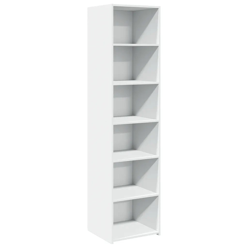 Credenza-Buffet-Armadio da cucina Bianca 45x41x185 cm in Legno Multistrato