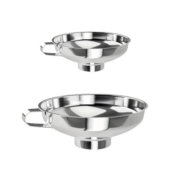 Cucchiaino in Acciaio Inossidabile per Cucina - Cucchiaino con Maniglia - Ideale per Marmellate e Liquidi - Argento - 2 Formati - Adatto per Cottura in Cucina