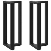 Set di 2 gambe per tavolo da bar a forma di T robuste e dal design moderno 40 x 35 x 100 cm acciaio nero 02_0057348