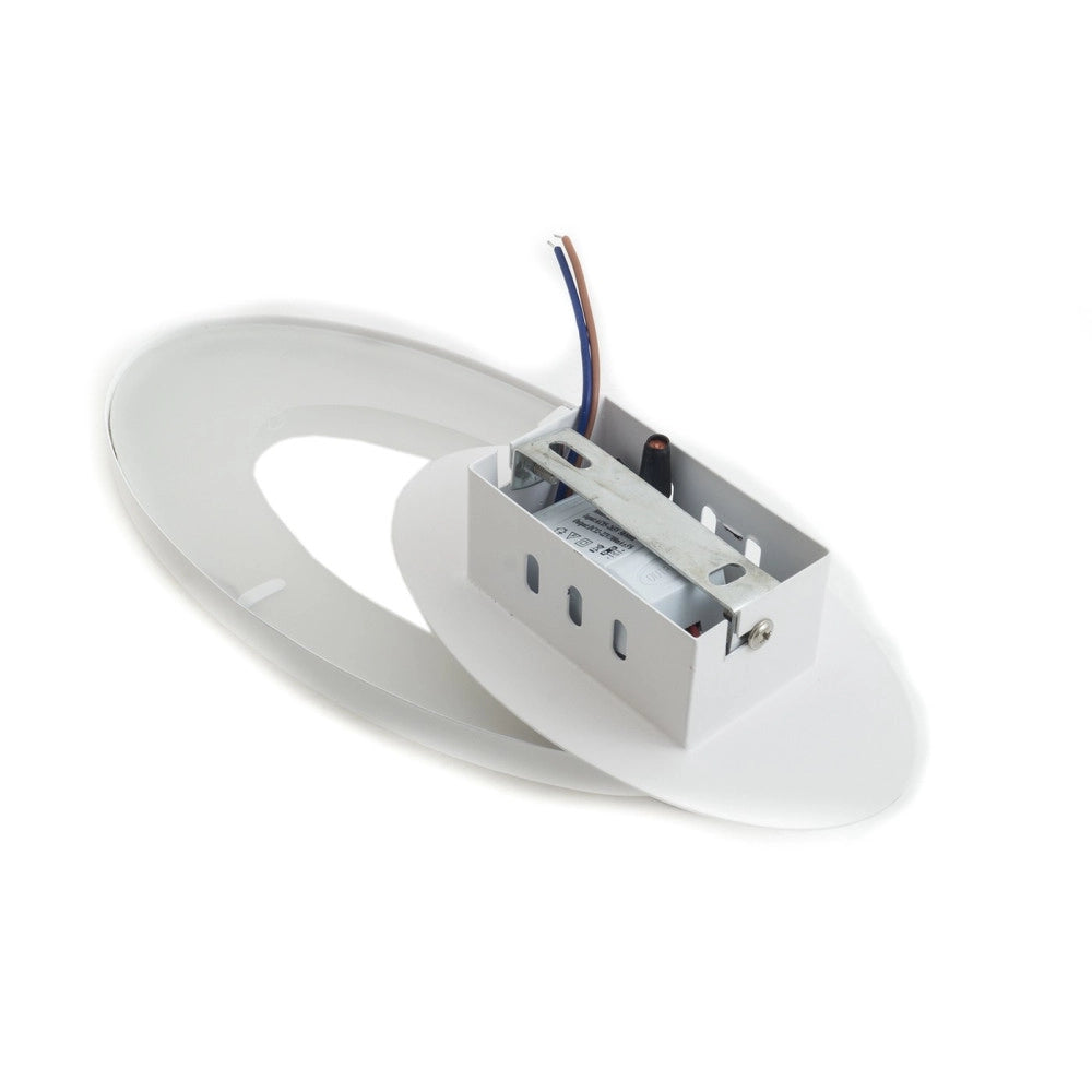 Trade Shop - Lampada Applique Led Parete Muro Ovale 10w Driver Incluso 220v Luce Fredda 6500k -