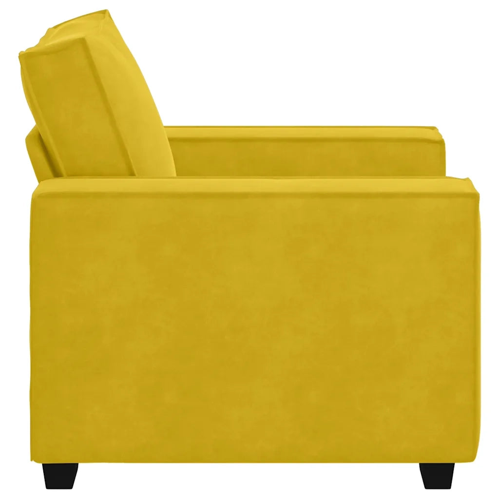 Divano Sedia-Poltrona-Sofa Relax Giallo 60 cm Velluto 671022