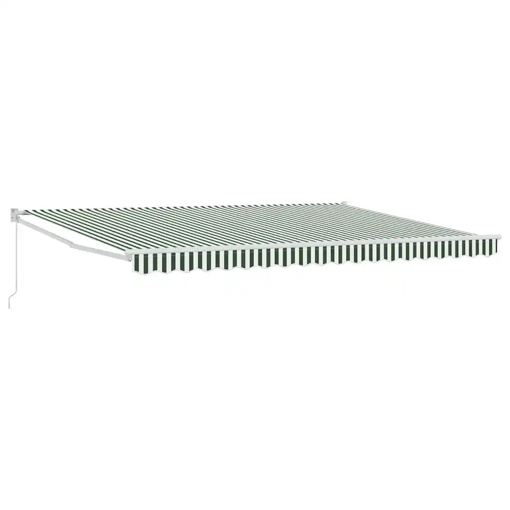 Tenda da Sole-Tenda parasole per Patio Verde e Bianco 450 x 300 x 165 cm 379007