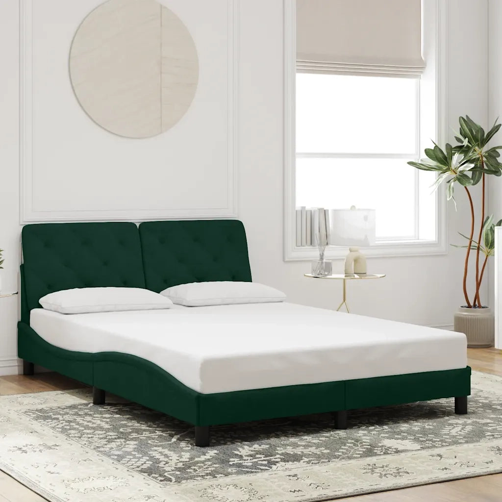 Giroletto senza Materasso Verde Scuro 120x200 cm in Velluto 3207914