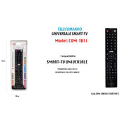 Trade Shop - Telecomando Universale Compatibile Serietv You Tube Tv Smart 3d Maxtech Com-t011 -