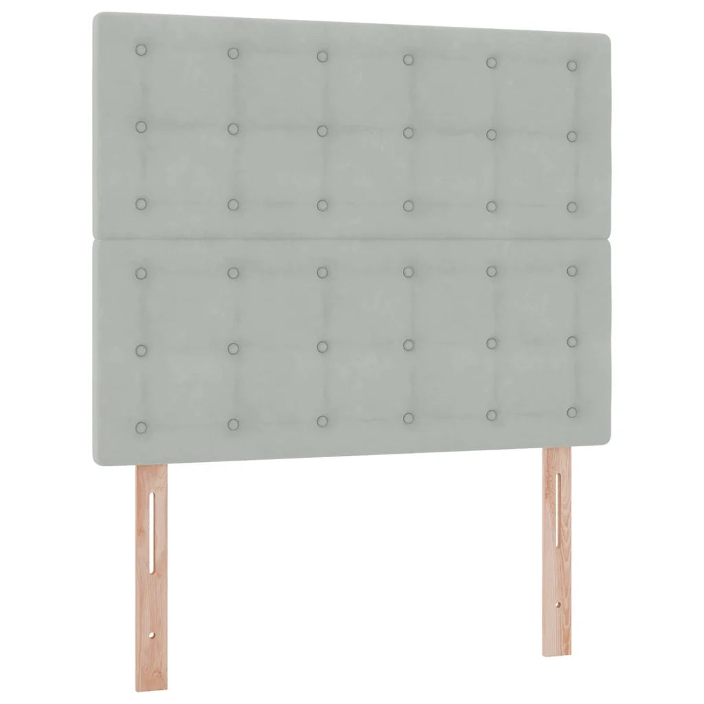 Letto con contenitore LED e materasso Grigio Chiaro