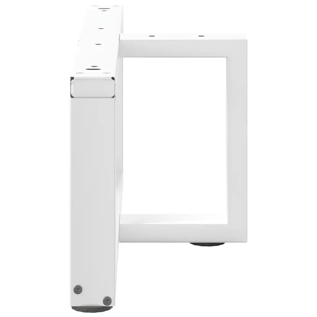 Gambe per Tavolino da Caffè a Forma di T 2 pz Bianche 60x25x(30-31) cm Acciaio 4013013