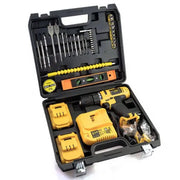 Trade Shop - Set 78 Pz Trapano Avvitatore A Batteria 24v Litio Ricaricabile Accessori Valigia -