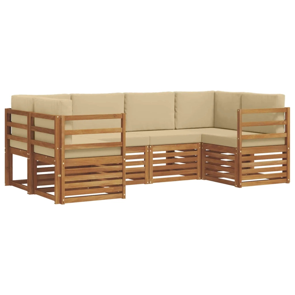 Set di divani da esterno 6 pz Naturale 3375353