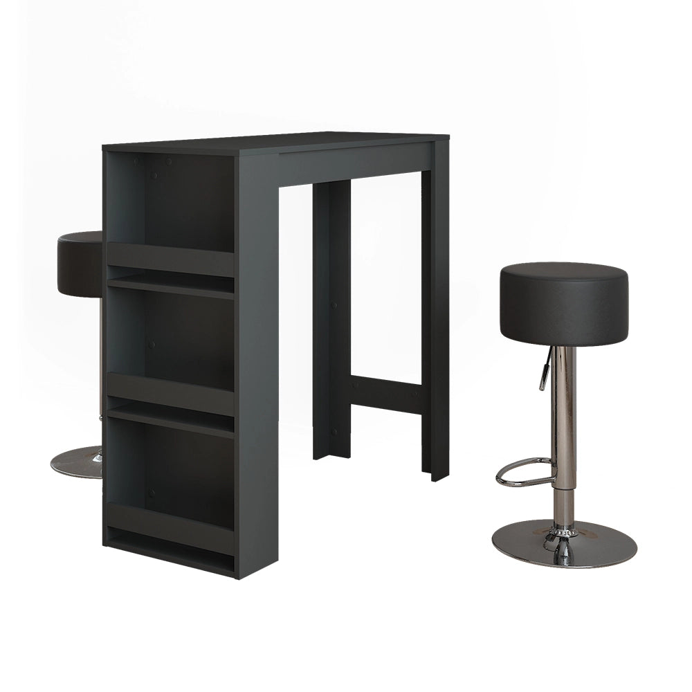 Vicco tavolo bar con sgabelli Antracite 45 x 110 cm con 2 sgabelli da bar