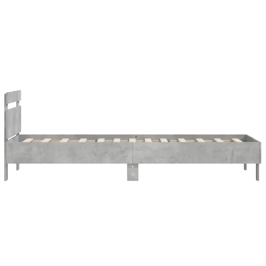 Giroletto Testiera Grigio Cemento 100x200 cm Legno Multistrato 838529