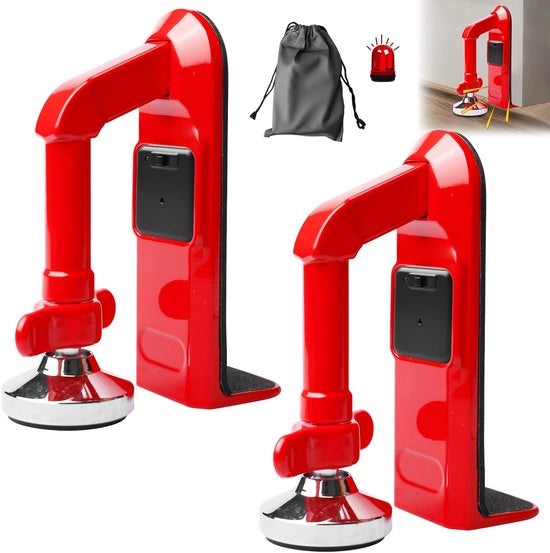 Deurstopper con Allarme 80 dB - Deurvergrendeling Portatile - Inbraconevicenza - Apparecchio di Sicurezza per la Casa - Deurstopper Regolabile - Incluso Batterie di Ricambio - Deuralarme