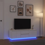 Mobile Porta TV con Luci LED Bianco 160,5x41x50 cm 3328426