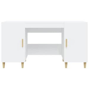 Scrivania Bianca 140x50x75 cm in Legno Multistrato 812762