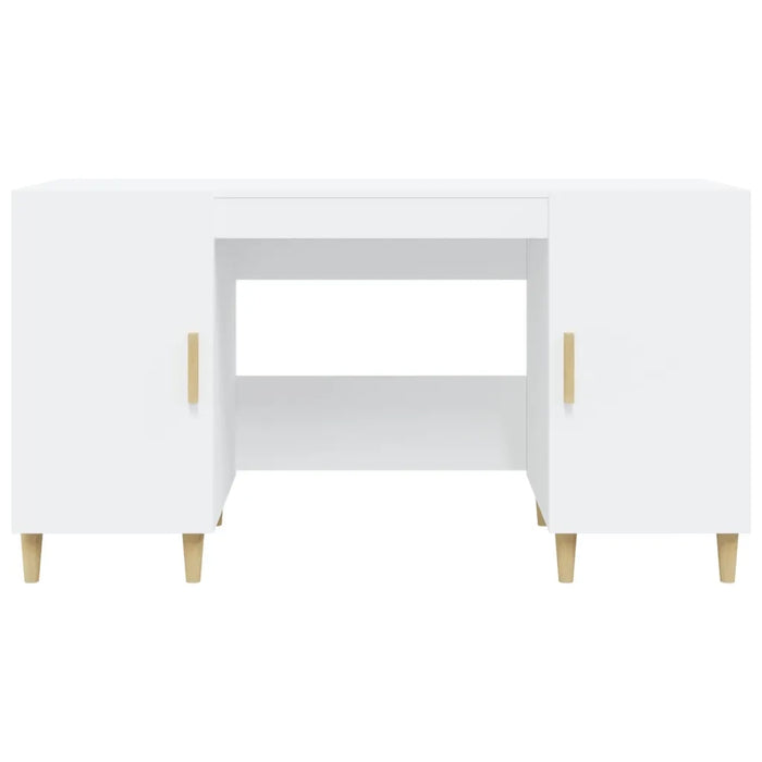 Scrivania Bianca 140x50x75 cm in Legno Multistrato 812762