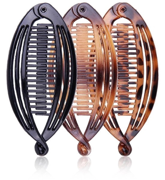 Accessori per capelli 3 pezzi - clip per banane/doppia spilla - spilla a griglia per capelli - adatto per capelli fini/crini - di alta qualità in materiale plastico - facile da indossare