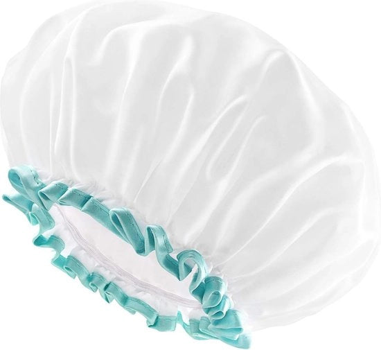 Douchekap Grande per Capelli Lunghi - Grande Dimensione - Impermeabile e Lavabile - Per Donne e Ragazze - Molto Carina - 30 cm - Dimensione Extra Grande