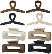 Klemme per Capelli Grande - Antiscivolo - 8 Pezzi - Materiale Resistente in Plastica - Robusto - Adatto per Capelli Fini e Grossi - Clip per Capelli