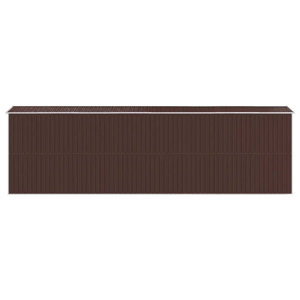 Capanno da Giardino Marrone Scuro 192x689x223cm Acciaio Zincato 3147466