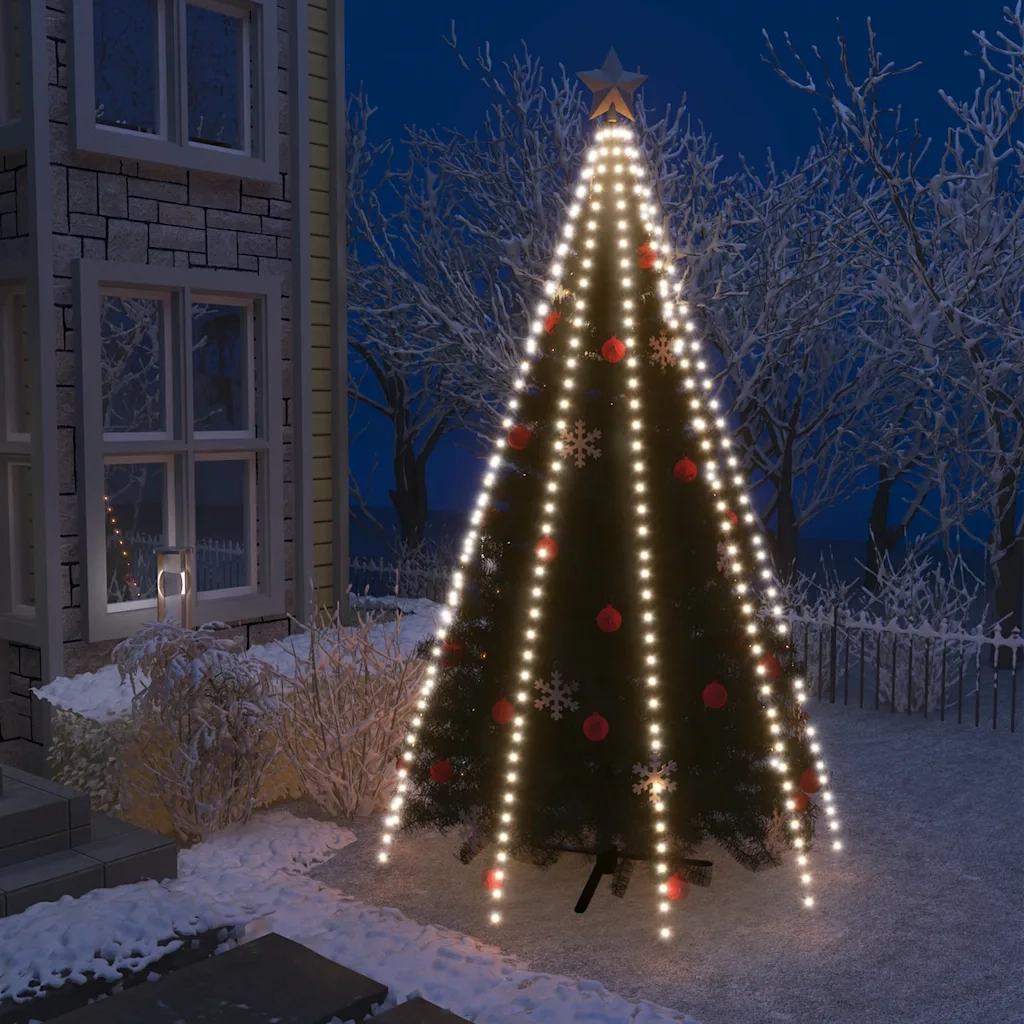 Rete di Luce per Albero di Natale 400 LED Bianco Freddo 400 cm CFW6415909